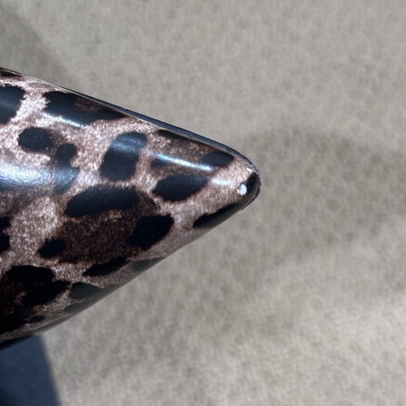 Leopard print heels with removable bow clips - Picture 4 of 6